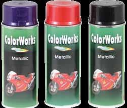 Το μεταλλικό σπρέι Colorworks στεγνώνει γρήγορα και απλώνεται εύκολα.