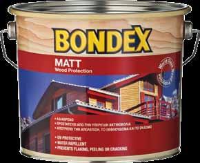Bondex Matt Ματ βερνίκι εμποτισμού κατάλληλο για όλους τους τύπους ξύλου.