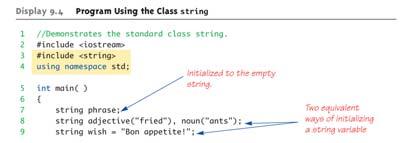 Επιτρέπεται ανάθεση, σύγκριση, πρόσθεση: string s1,