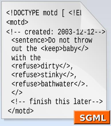 SGML : Μνξθή