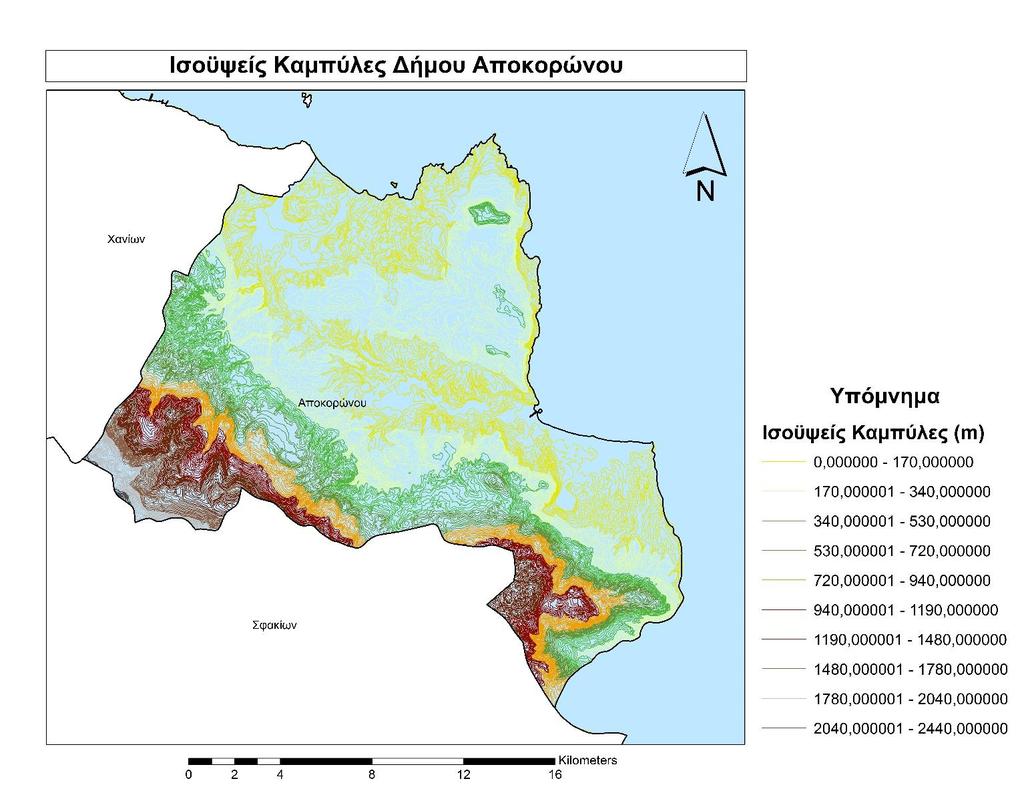 Εικόνα 93: Ισοϋψείς