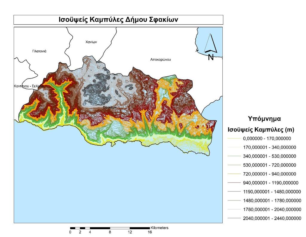 Εικόνα 94: Ισοϋψείς