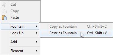 4 of 6 I have had good luck with the copy-and-paste method. However, I think that it is better to import the Fountain file and to reserve the copy-and-paste method for bits and pieces of text.