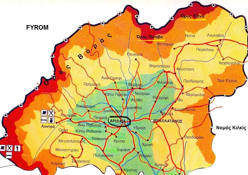 (1.827 κ.), Μπνπξίθα (Φαξαγγάθη) (1.688 κ.), Καιή Κνηιάδα (Νηφκπξν Πφιε) (1.720 κ.). Υάξηεο 3.9: Γεσθπζηθφο ράξηεο Γήκνπ Αικσπίαο (Πεγή: www.eosa.