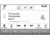 Το σύστημα Ιnfotainment μπορεί να αναπαράγει μουσικά αρχεία που υπάρχουν σε αυτές τις συσκευές. Σύνδεση/αποσύνδεση μιας συσκευής Για μια λεπτομερή περιγραφή της σύνδεσης Bluetooth 3 74.