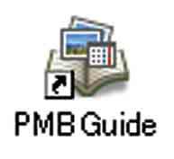 συντόμευσης για τα "Picture Motion Browser", "PMB Guide", "Music