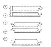 2) PROFILE STRUCTURALE SI PRELUCRARE MECANICA PROFIL UNP SERIE NORMALA a e r Taelul cu taierea inclinata UNP [+/- 60 ] COD PROFIL Greu. (Kg/m) Sup. (m 2 /t) Sect.