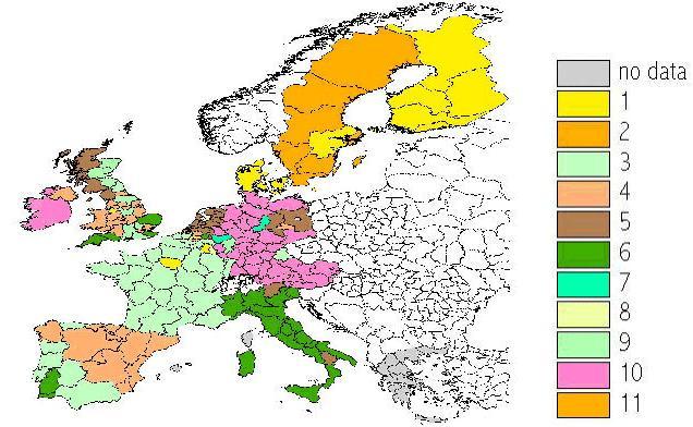 Καιμοτόμες περιφέρειες ΕΕ Πηγή: GIONAL PATTERNS OF INNOVATION: THE ANALYSIS OF CIS