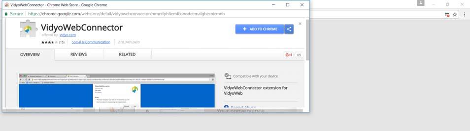 Με την επιλογή «Προσθήκη» ( Add to Chrome ) η επέκταση προστίθεται στον περιηγητή.