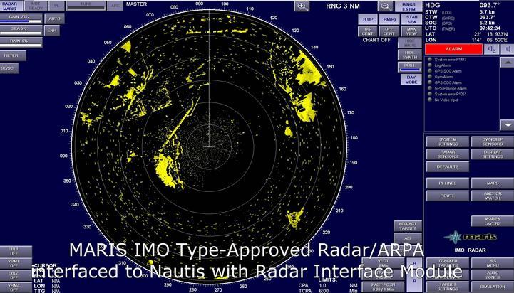 Εικόνα 8- Ναυτιλιακό Radar ARPA Τα συστήματα ECDIS (Electronic Chart Display and Information System) Τα συστήματα Απεικόνισης Ηλεκτρονικού Χάρτη και Πληροφοριών ECDIS