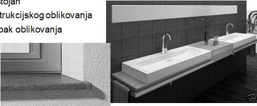 POLIMERNI BETON/UMJETNI MRAMOR/MINERALNI LIJEV PREDNOSTI: manja masa 610x brže prigušenje vibracija nego