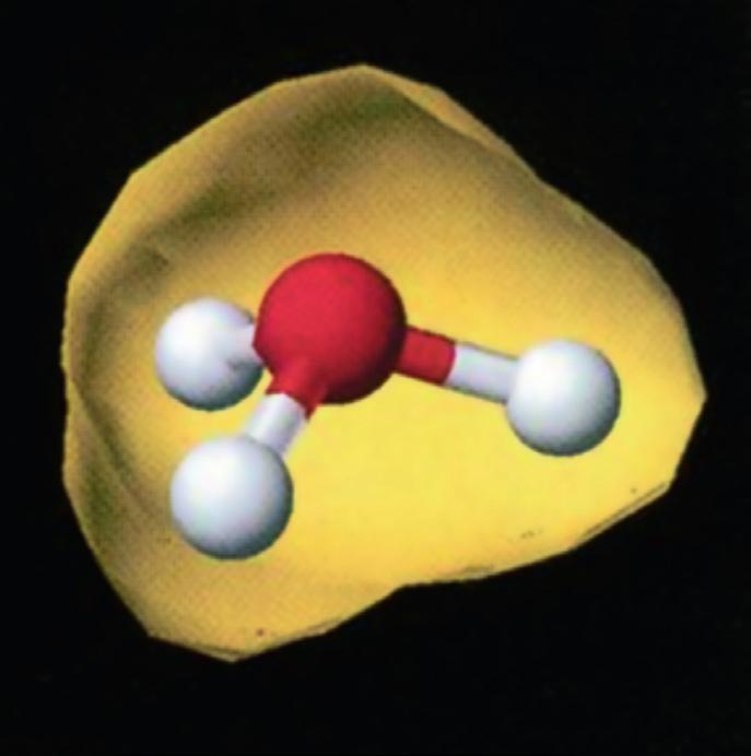 Στα διαλύματα ισχυρών οξέων έχουμε μεγάλη συγκέντρωση ιόντων οξωνίου (Η 3 Ο + ). Η δομή ενός οξωνίου με την κατανομή ηλεκτρονίων στην επιφάνειά του εικονίζεται στο παραπάνω προσομοίωμα (μοντέλο).