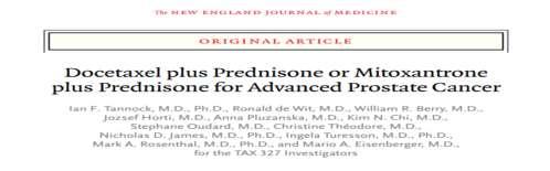 N=1006 men with chemotherapy-naive m CRPC were randomly assigned to docetaxel (75 mg/m 2 q 3 weeks),
