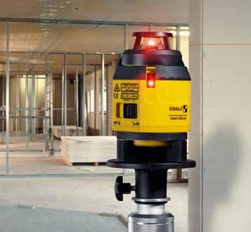 Vidaus patalpose naudojamas profesionalusis lazeris. 360 horizontalioji linija, kuria galima pažymėti, išlygiuoti ir suvienodinti visoje patalpoje.