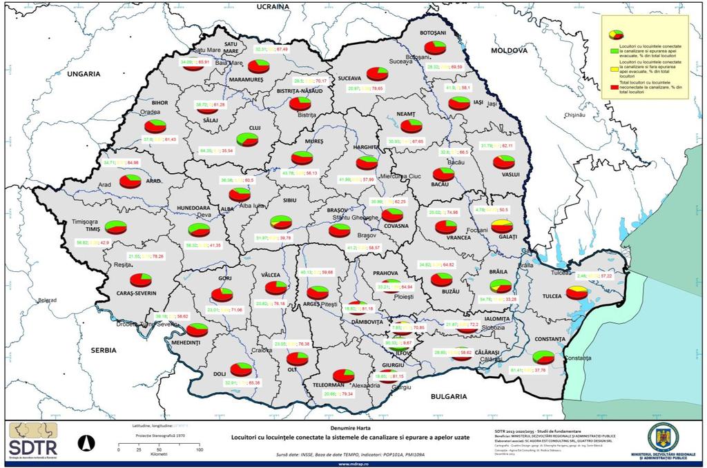 de locuinţe la nivel NUT3, în 2011 Sursa: MMP şi ANAR, 2012 Harta 11.15.