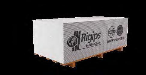 B. PLĂCI PENTRU CONSTRUCŢII INTERIOARE UŞOARE 1. PLĂCI DIN GIPS-CARTON MARCA RIGIPS 1.1 Plăci din gips carton tip A Rigips RB Rigips RB 9,5 mm Produs conform standardului SR EN 520 + A1:2010.