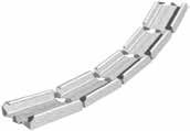 1.6 Profile din segmente marca Vertebra ºi e curbate Rigips pentru suprafeţe curbe: pereţi curbi, cupole, arca, scări Profil Vertebra GV Produs conform SR EN 14195.