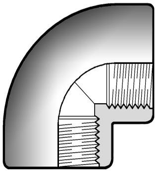 Profile Asamblare cu filet - Extensii DIMENSIUNI BSP FILETATE GFV Cot de 90, cu asamblare la ambele capete cu filet R PN Cod Articol Euro mbala 3/8" 16 GFV038 1,34 10 400 04 1/2" 16