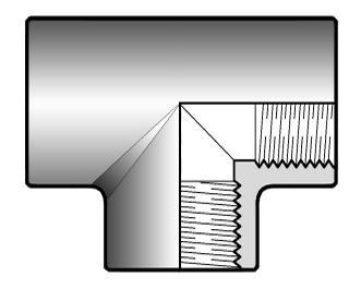 Profile Asamblare cu filet - Extensii DIMENSIUNI BSP FILETATE TFV T-egal de 90 cu asamblare la capete cu filet R PN Cod Articol Euro mbala 3/8" 16 TFV038 1,61 10 300 04 1/2" 16 TFV012