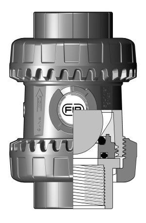 Date Tehnice Supapǎ de Sens cu Olandez seria SX Easyfit > Dimensiuni Disponibile: DN10 - DN50 (3/8-2 ), Versiunea Compacta Conform Standardelor ISO7508 III.
