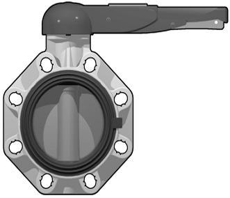 Robinet Fluture Seria FK Corpul din PVC-U Date Tehnice > Dimensiuni Disponibile: DN40 -DN300 > Presiune Noninalǎ: 16 bar (232 psi) pânǎ la DN 50 și 10 bar (145 psi) DN65-200 Apǎ 20 C (68 F) > >