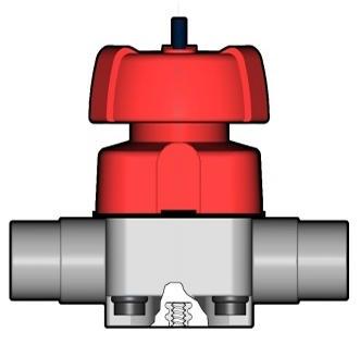 Robinet cu diafragmă seria VM Date Tehnice > Dimensiuni Disponibile: DN15 - DN100 (1/2-4 ) > Presiune Noninalǎ: 10 bar (145 psi) Apǎ 20 C (68 F) > Materialul membranei: EPDM, FPM, PTFE (NBR la
