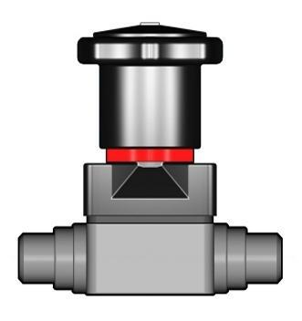 Robinet cu diafragmă seria CM Date Tehnice > Dimensiuni Disponibile: DN12 - DN15 (3/8" - 1/2") > Presiune Noninalǎ: 6 bar (87psi) Apǎ 20 C (68 F) > Materialul membranei: EPDM, FPM, PTFE (NBR la