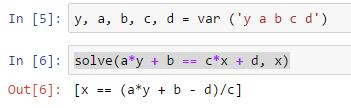 Οι συμβολικές μεταβλητές πρέπει να οριστούν κατάλληλα στο SAGE (με εξαίρεση το x το οποίο έχει προκαθοριστεί ως συμβολική μεταβλητή).