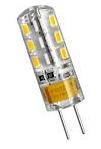 LED G4 12V CLASS A+ VOLTAGE: AC/DC 12V ΔΙΑΣΤΑΣΕΙΣ WATT LUMMEN CCT ΓΩΝΙΑ G43C LED G4 12V AC/DC 3W 3000K 18*50 3 170 lm 2700-3000K 120 G43F LED G4 12V AC/DC 3W 6400K 18*50 3 190 lm 6400-6500K 120 26546