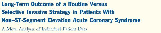 Μετα-ανάλυση των FRISC-II, RITA-3, ICTUS (JACC,2010) Πλεονέκτηµα