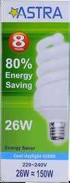 25 5290728015553 B22/9 Saving Astra CFL B22 / 9W = 40W 405 2.25 5290728015560 B22/11 Saving Astra CFL B22 / 11W = 50W 535 2.25 5290728015577 B22/13 Saving Astra CFL B22 / 13W = 60W 663 2.