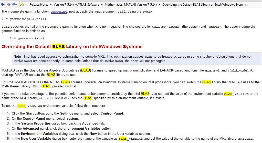MATLAB και BLAS Ευστράτιος Γαλλόπουλος c (ΤΜΗΥΠ, Π.