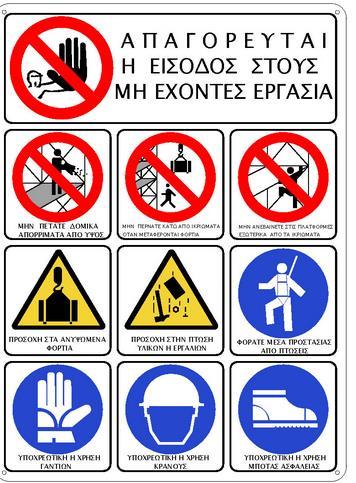 Εικόνα 11 Πινακίδα με μέτρα ασφαλείας που πρέπει να τηρούνται μέσα στο εργοτάξιο 13 2.