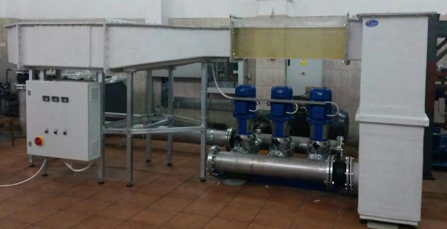 Stand de testare a modelelor la scară de turbine hidraulice axiale Domeniu de utilizare: Standul este un agregat hidraulic realizat într-o construcţie modulară etanşă şi demontabilă, care vehiculează