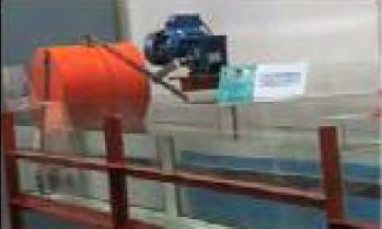 Canal de valuri Domeniu de utilizare: Posibilitare de reglare a frecvenţei de val prin intermediul unui mecanism de acţionare cu motor electric şi mecanism bielă manivelă.