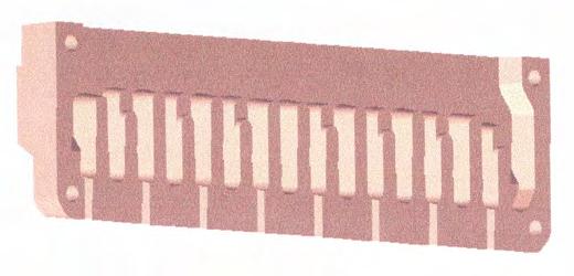 Cameră de stingere a arcului electric CECC 63A Material: ceramică zirconiferă CER 440 rezistenţa de izolaţie: 10 11 Ωm; rezistenţa la şoc termic: 150 K; porozitate deschisă: 0,5%.