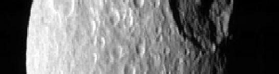 30 km Μέση ακτίνα τροχιάς 85 50 km Μέση πυκνότητα.47 9 ± 0.005 3 g/cm 3 Ταχύτητα διαφυγής 0.59 km/s Εικόνα 6: Ο Μίµας όπως φωτογραφήθηκε από το Cassini τον Αύγουστο του 005.