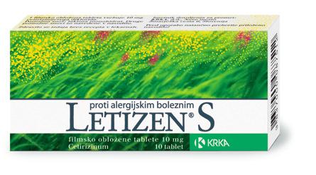 filmsko obloæene tablete antihistaminik za pomiritev alergijskih simptomov Ena filmsko obloæena tableta vsebuje 10 mg cetirizinijevega diklorida.