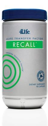 TRANSFER FACTOR 4LIFE TRANSFER FACTOR RECALL (CAPSULE) 4Life Transfer Factor Recall este suplimentul alimentar care combină formula Tri-Factor cu antioxidanți și un amestec sinergic de nutrienți care