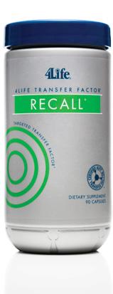 TRANSFER FACTOR 4LIFE TRANSFER FACTOR RECALL (CAPSULE) 4Life Transfer Factor Recall este suplimentul alimentar care combină formula Tri-Factor cu antioxidanți și un amestec sinergic de nutrienți care