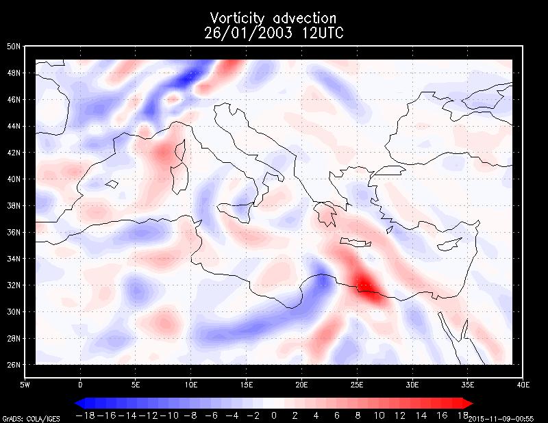 περιοχή της Μεσογείου στις 26/01/2003, 06:00 UTC 20