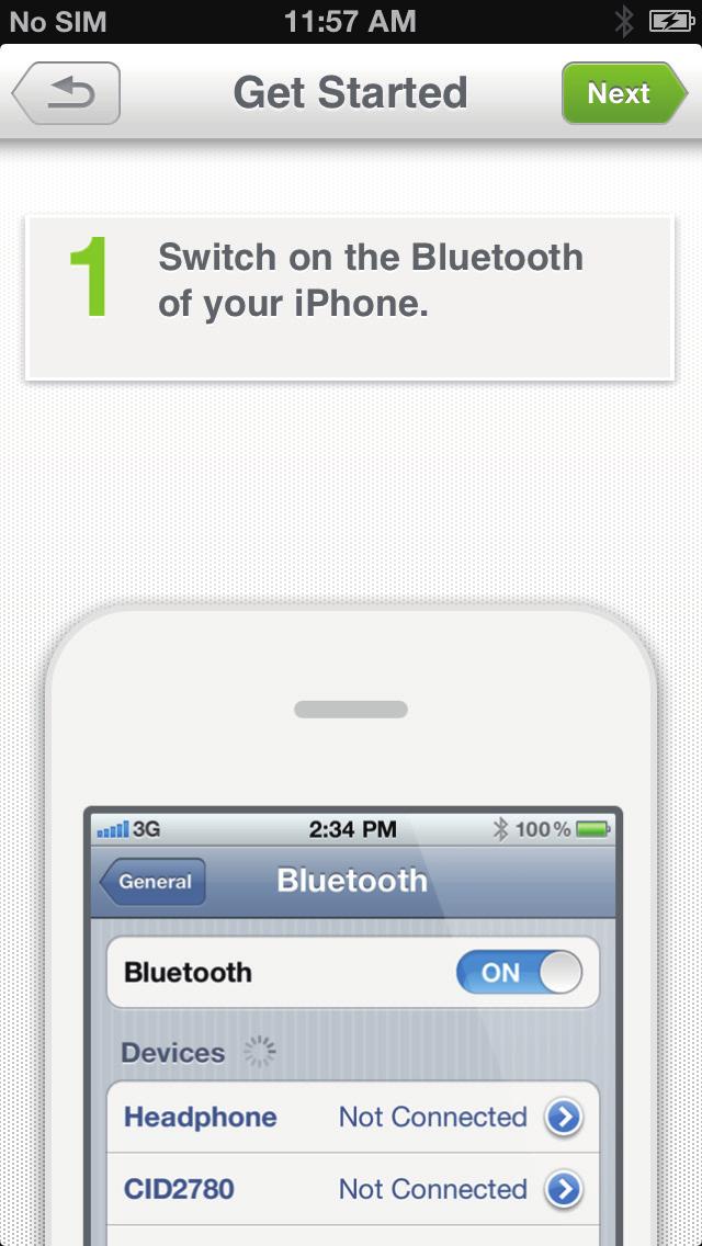 Ε λλην ικ ά 2 Ρύθμιση σύνδεσης Bluetooth Σημείωση Πριν από τη ρύθμιση, βεβαιωθείτε ότι έχετε ενεργοποιήσει τη λειτουργία Bluetooth στο iphone 4S/iPhone 5/νέο ipad, καθώς και ότι η ενδεικτική λυχνία