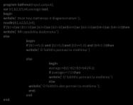 Ασκήσεις 4/13-4 program bathmoi(input,output); var b1,b2,b3,b4,average:real; writeln(' Dose toys bathmoys 4 diagwnismatwn '); readln(b1,b2,b3,b4); if (b1<0)or (b1>10)or (b2<0)or (b2>10)or(b3<0)or