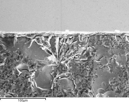 Μικροφωτογραφίες από αντιπροσωπευτικό δείγμα της ομάδας με επίστρωση στρώματος SiO2 πριν τη γήρανση και στοιχειακή μικροανάλυση ακτίνων Χ (%κ.β.). Στην εικόνα 9.