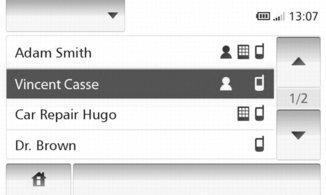 ТЕЛЕФОНЕН УКАЗАТЕЛ 1 Phone Book Search by Name Натиснете 1, за да превъртите списъка и след това Phone Book, за да отворите телефонния указател на системата.