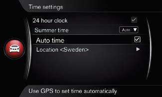 Πώς ρυθμίζω το ρολόι; Στην κανονική προβολή για την πηγή MY CAR, πατήστε OK/MENU. Επιλέξτε Settings > System options > Time settings.