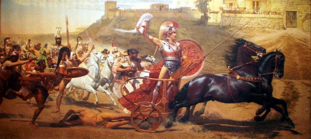 ραψ. Ε 270-275 Με το τιμόνι τεχνικά κυβέρναε καθισμένος, κι ο ύπνος στα βλέφαρά του