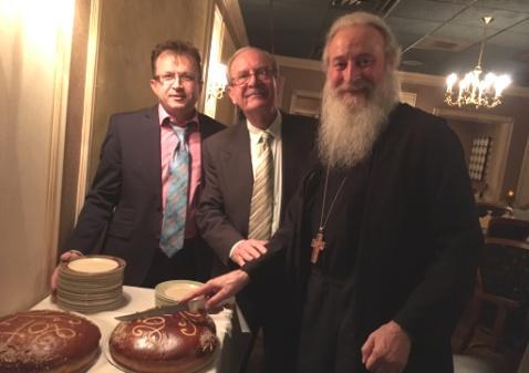 restaurant. Father Michael Varvarelis gave the blessing for the assembled people and the food and drink.