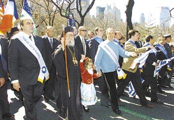 The day s events began earlier at the Divine Liturgy at the Holy Trinity Archdiocesan Cathedral officiated by Archbishop Demetrios, who gave a special blessing to
