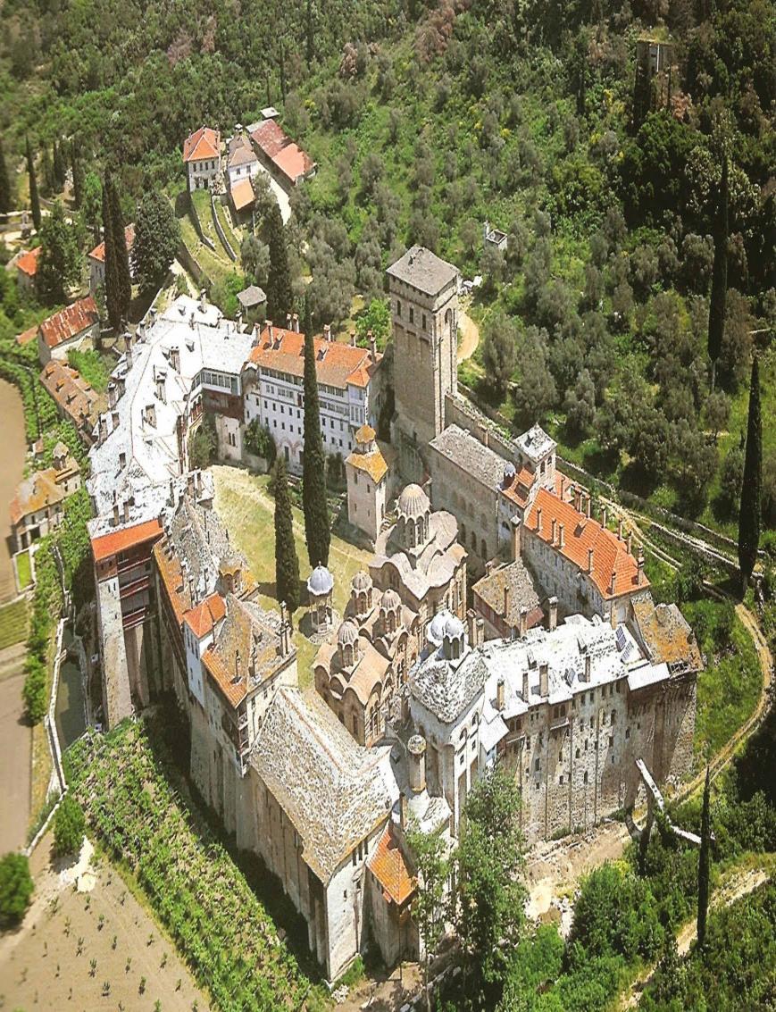 Ιερά Μονή Χιλανδαρίου (Σέρβικη) (2) Από τις μεγαλύτερες σε έκταση και πλουσιότερες σε κειμήλια Μονές του Αγίου Όρους.